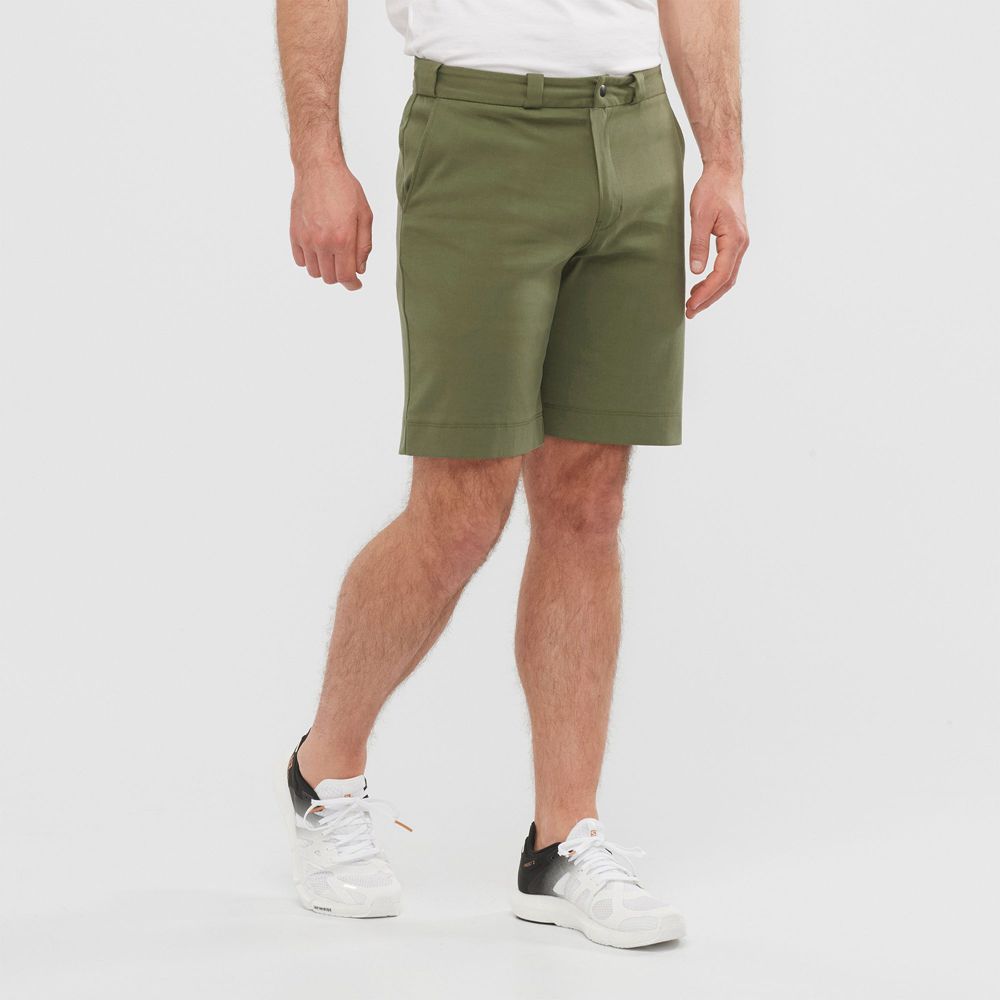 Salomon OUTLIFE CHINO M Pantalones Cortos Hombre - Verde Oliva - Colombia (36519-EJTK)